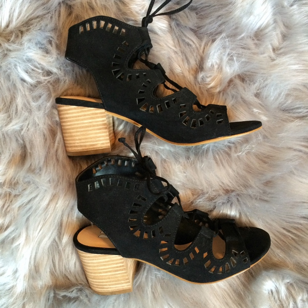 BP. Decker Lace-Up Heeled Sandal